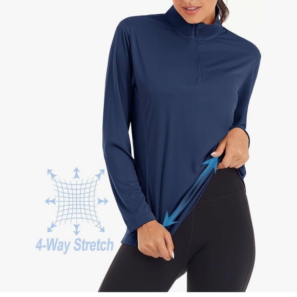 NWT- NAVY BLUE 1/4Zip Athletic Pull Over
W/T sun protection & lightweight - Picture 2 of 6